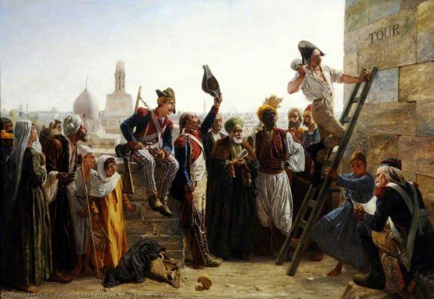 The French in Cairo, 1884 by Walter Charles Horsley Walter Charles Horsley | ArtsDot.com