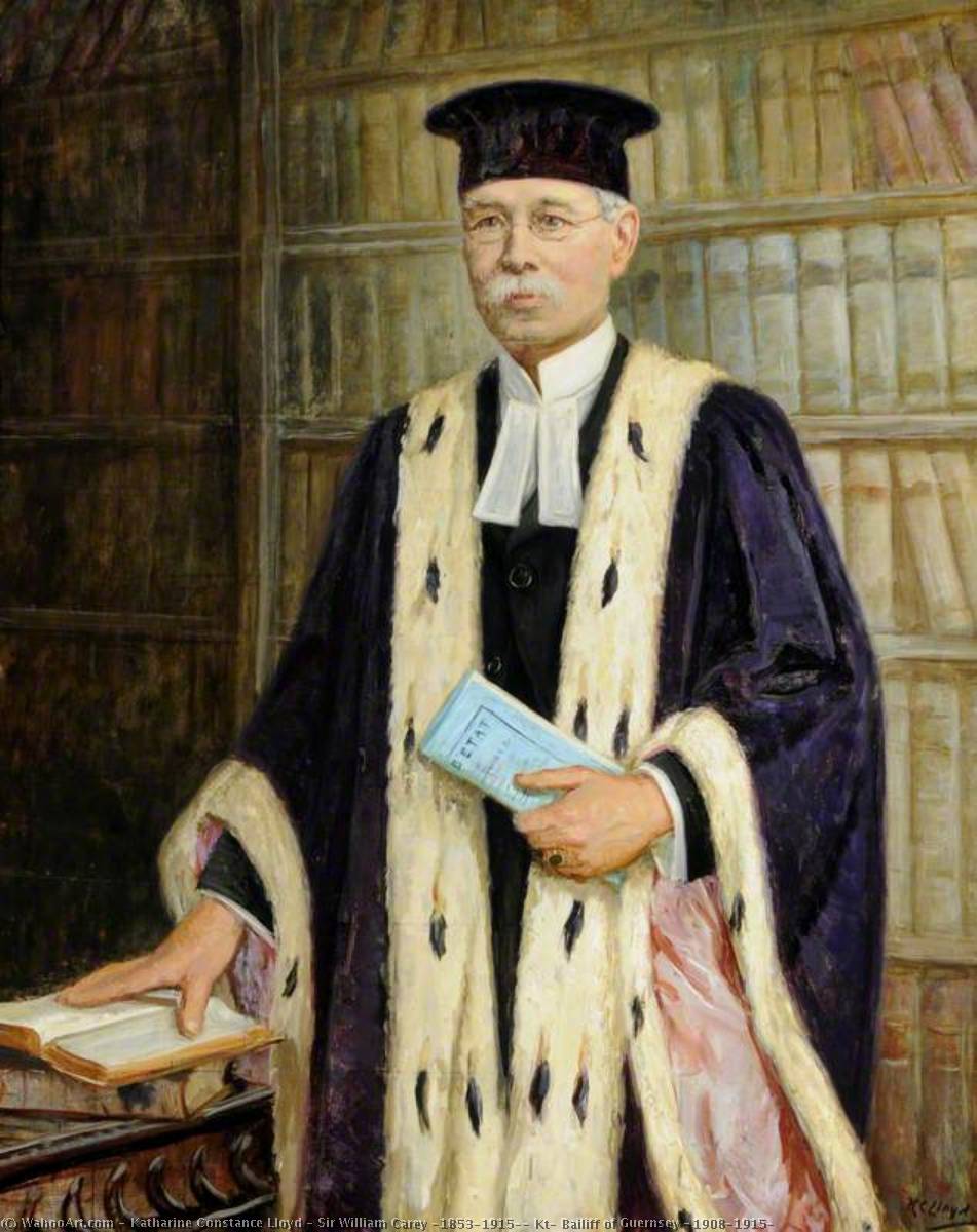 Sir William Carey (1853–1915), Kt, Bailiff of Guernsey (1908–1915) by Katharine Constance Lloyd Katharine Constance Lloyd | ArtsDot.com