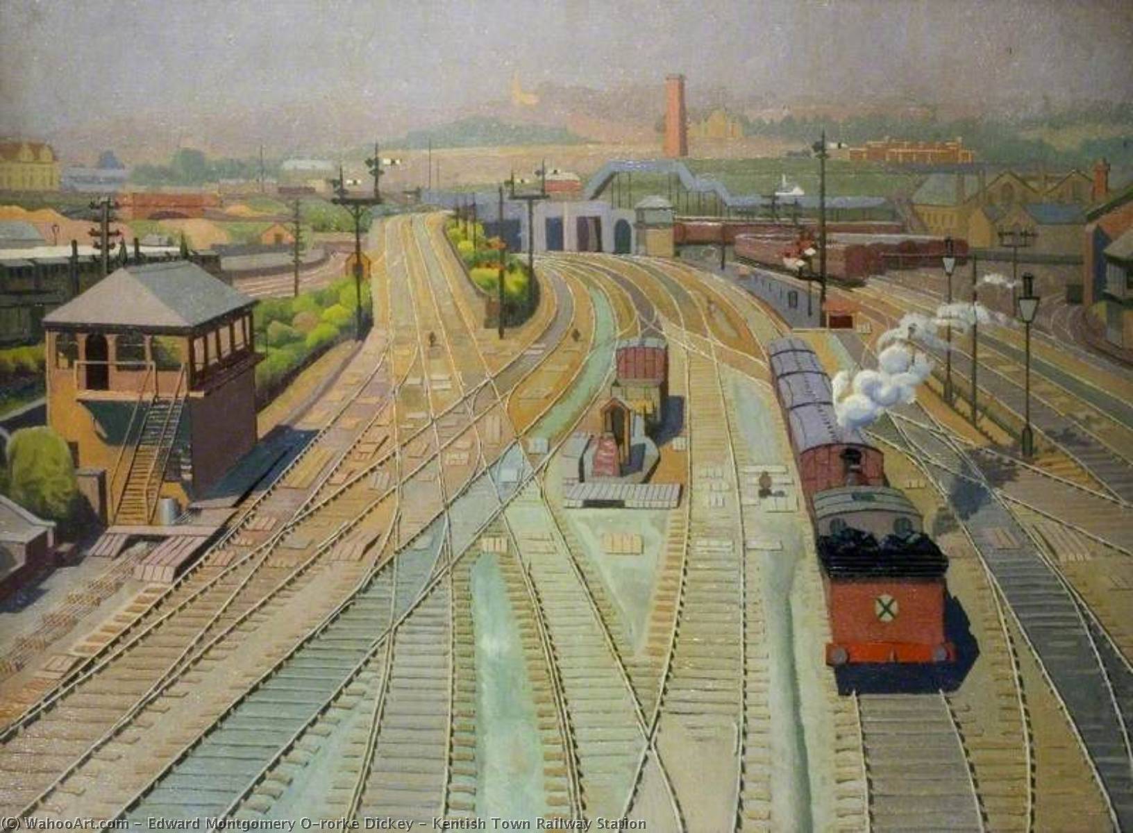 Kentish Town Railway Station, 1919 by Edward Montgomery O'rorke Dickey Edward Montgomery O'rorke Dickey | ArtsDot.com