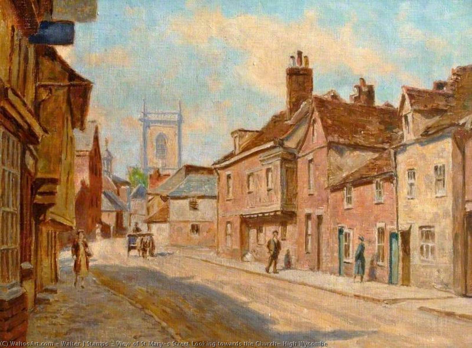View of St Mary`s Street Looking towards the Church, High Wycombe, 1927 by Walter J Stamps Walter J Stamps | ArtsDot.com
