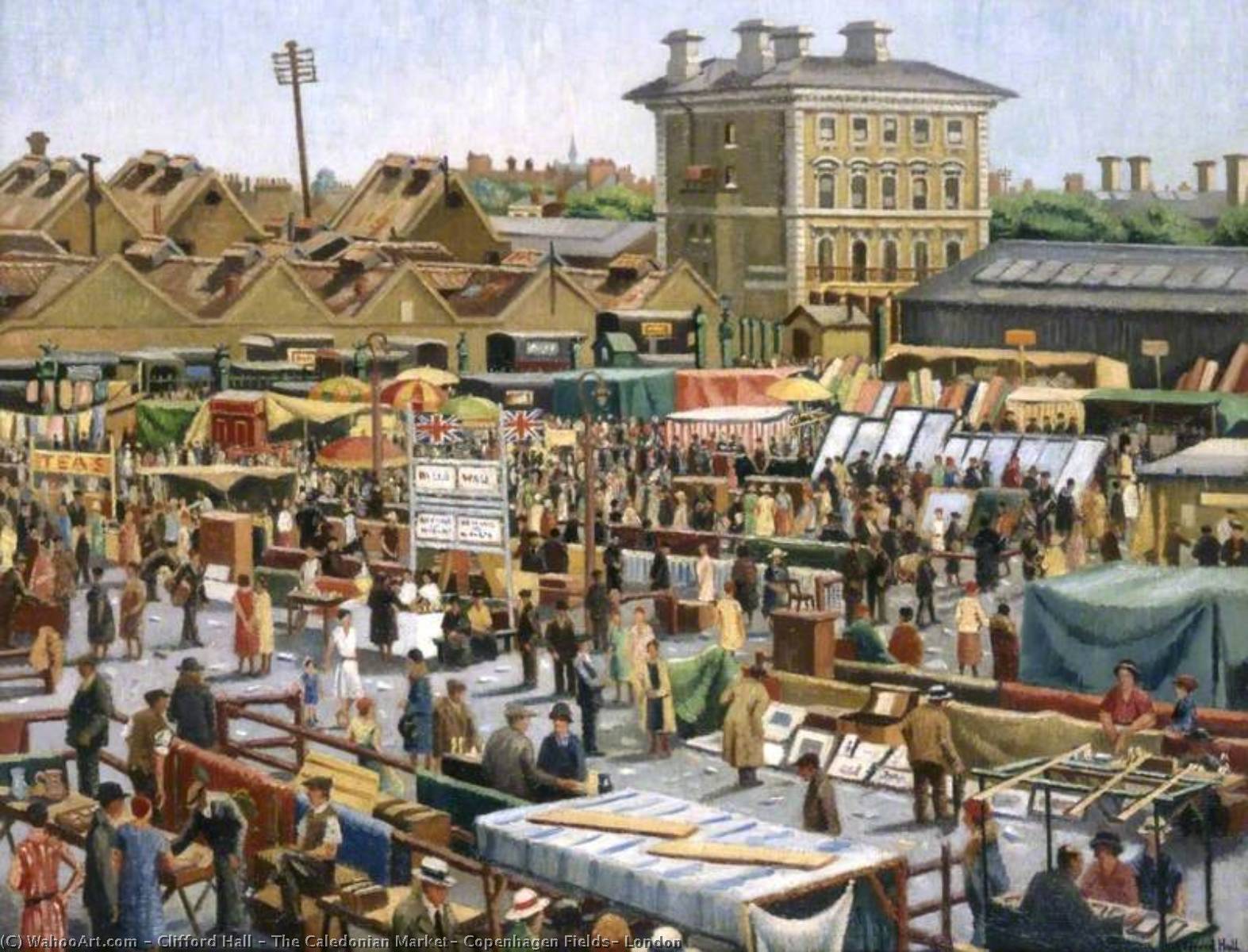Order Oil Painting Replica The Caledonian Market, Copenhagen Fields, London, 1933 by Clifford Hall (Inspired By) (1904-1973, United Kingdom) | ArtsDot.com