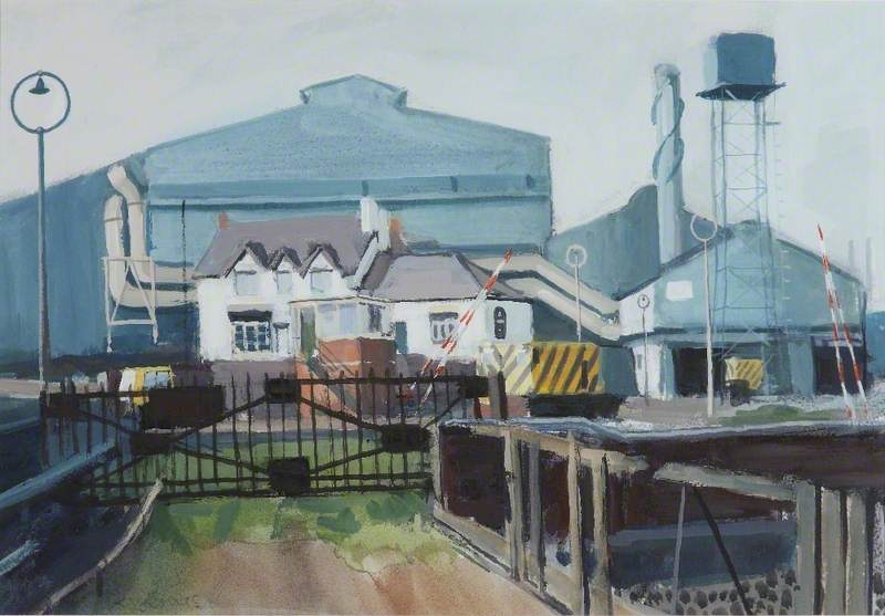 Round Oak Steelworks from the Canal Bridge Leading from Old Level by Ray Jones Ray Jones | ArtsDot.com