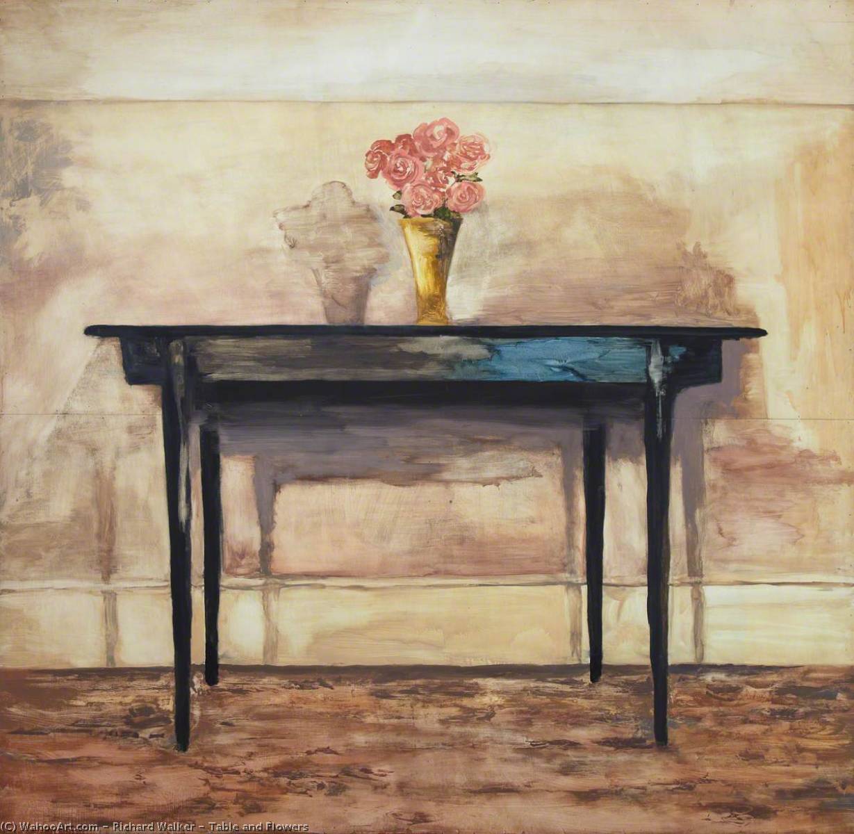 Table and Flowers, 1989 by Richard Walker Richard Walker | ArtsDot.com