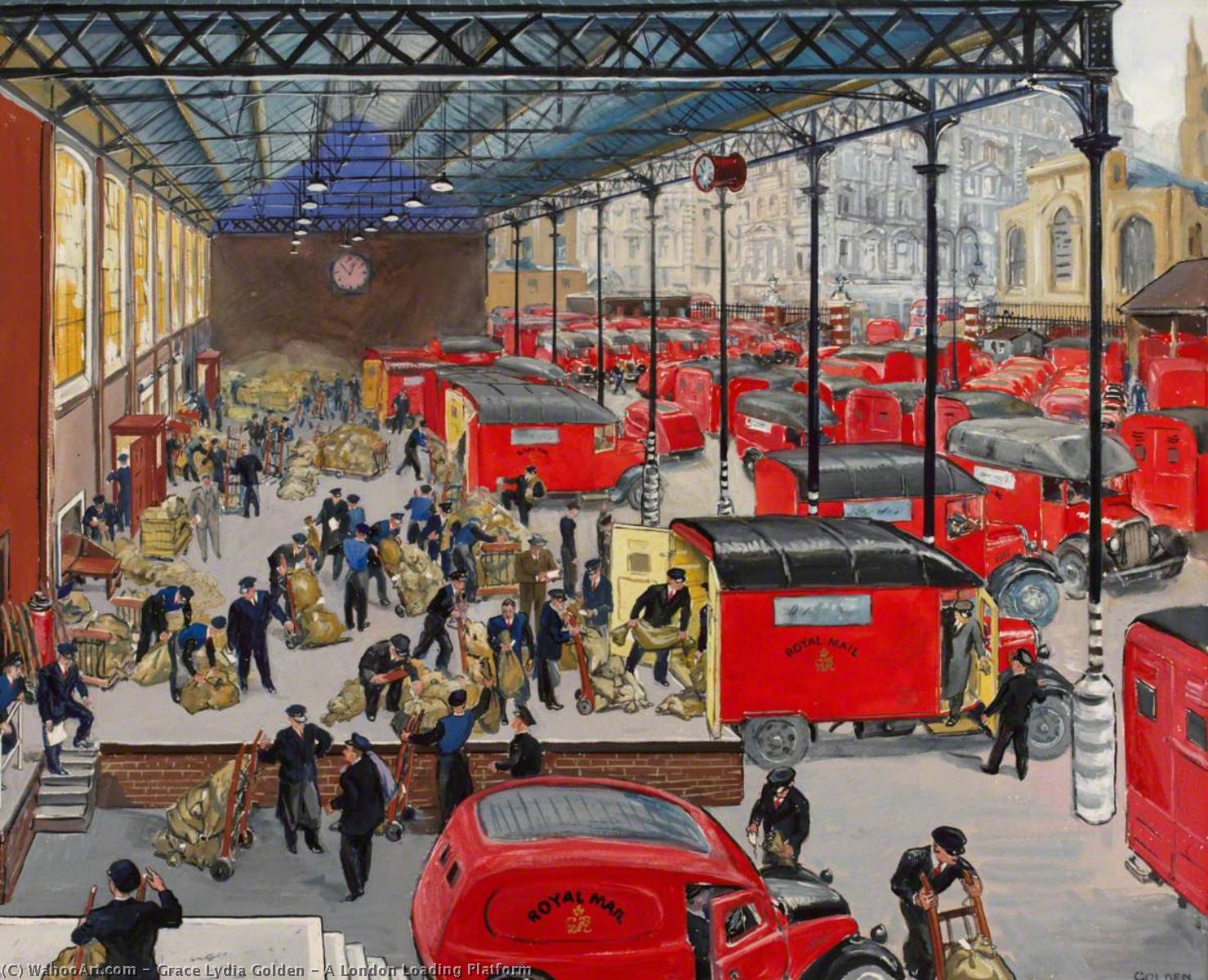 A London Loading Platform, 1948 by Grace Lydia Golden Grace Lydia Golden | ArtsDot.com