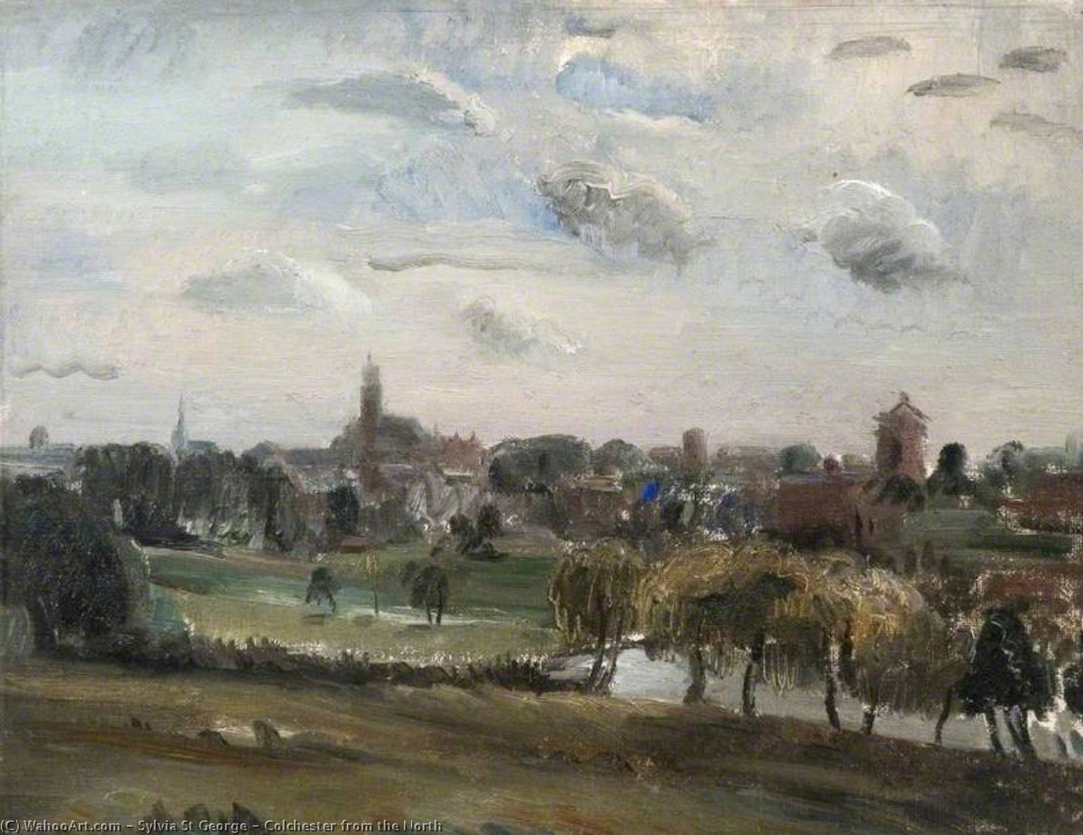 Colchester from the North, 1936 by Sylvia St George Sylvia St George | ArtsDot.com