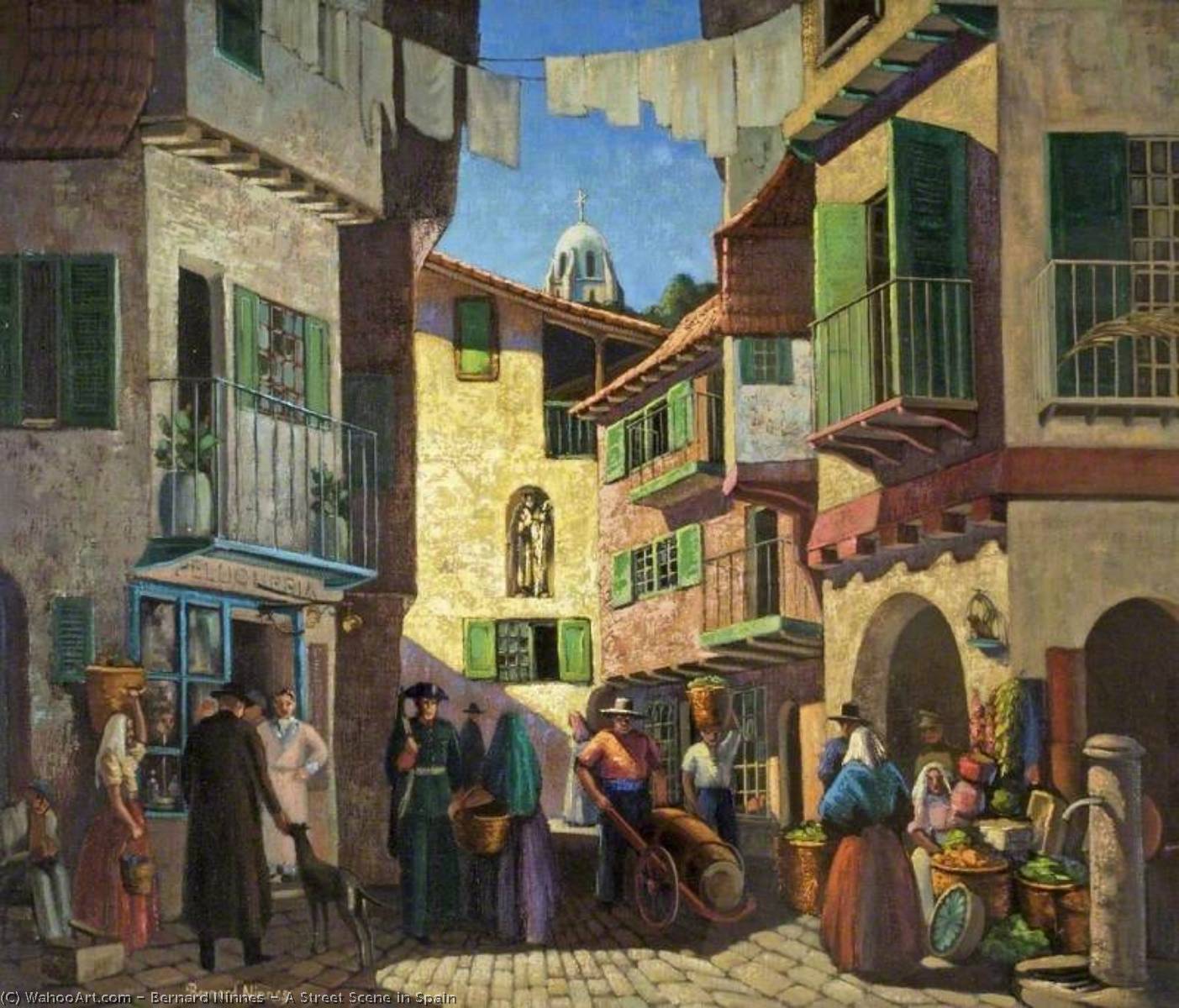 A Street Scene in Spain by Bernard Ninnes Bernard Ninnes | ArtsDot.com