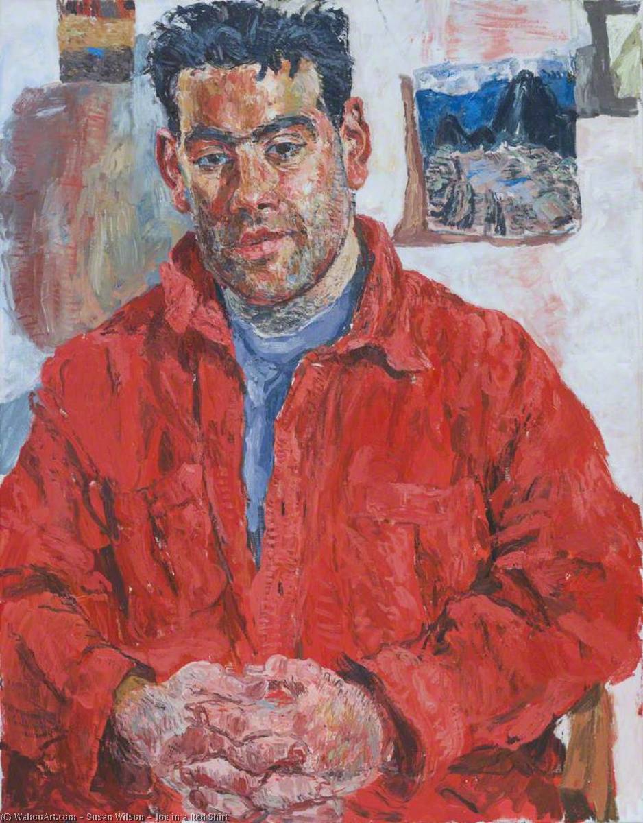 Joe em uma camisa vermelha, 1993 por Susan Wilson Susan Wilson | ArtsDot.com