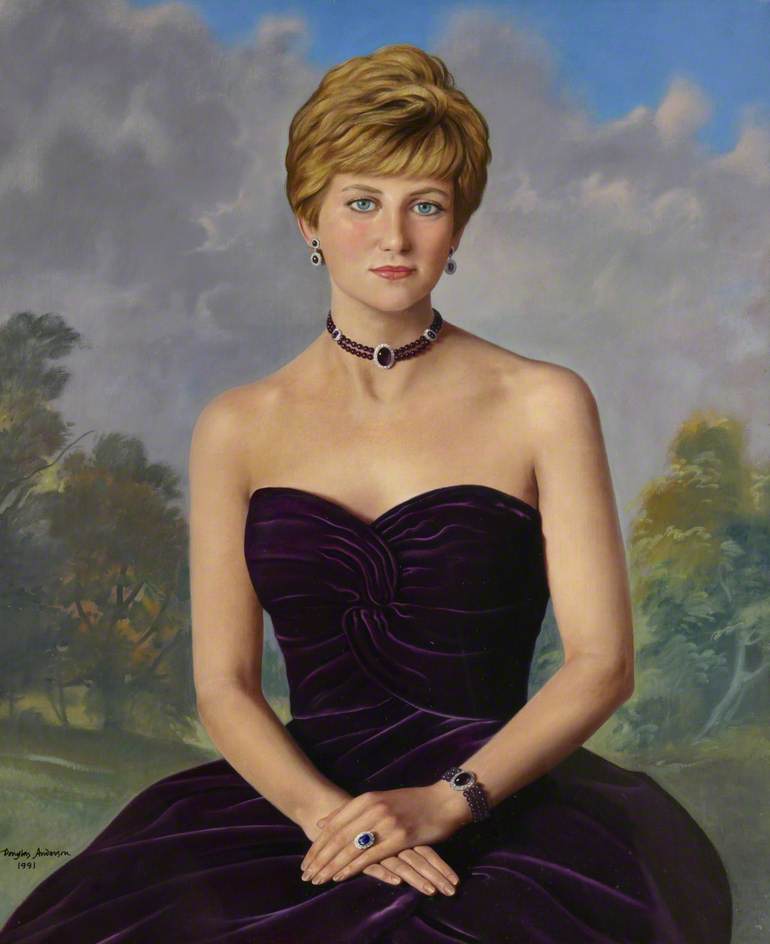 Diana (1961–1997), Princess of Wales, 1991 by Douglas Hardinge Anderson Douglas Hardinge Anderson | ArtsDot.com