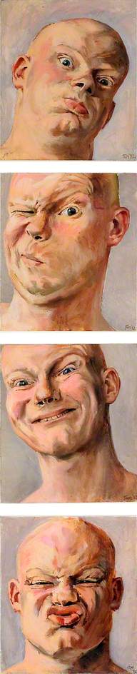 Self Portrait Making Faces, 1992 by Tom Hallifax Tom Hallifax | ArtsDot.com