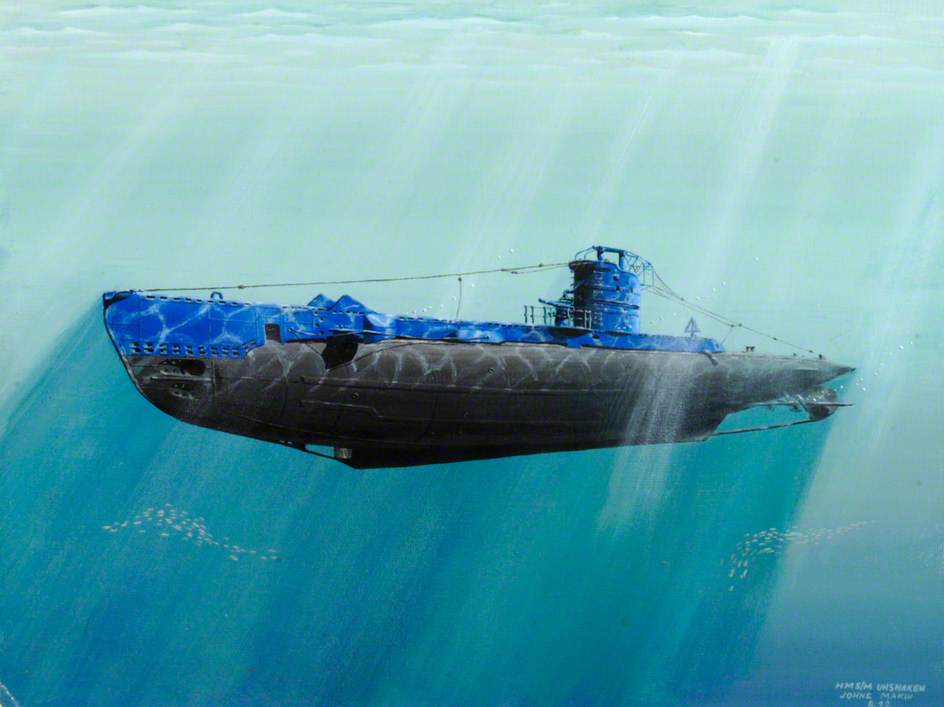 HMS M Submarine `Unshaken` by Johne Makin Johne Makin | ArtsDot.com