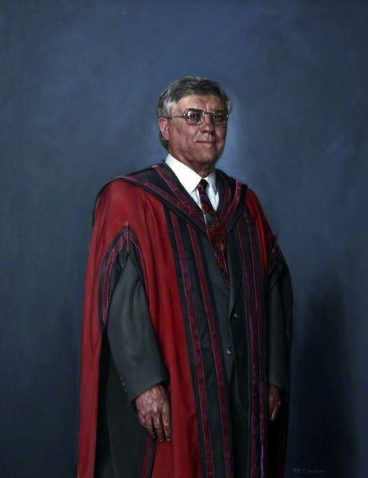 Dr James Burke, OBE, KSG, BEng, PhD, FIM, CEng, Rector of Liverpool Hope University (1979–1995) by Peter Kenneth Cowley Jackson Peter Kenneth Cowley Jackson | ArtsDot.com