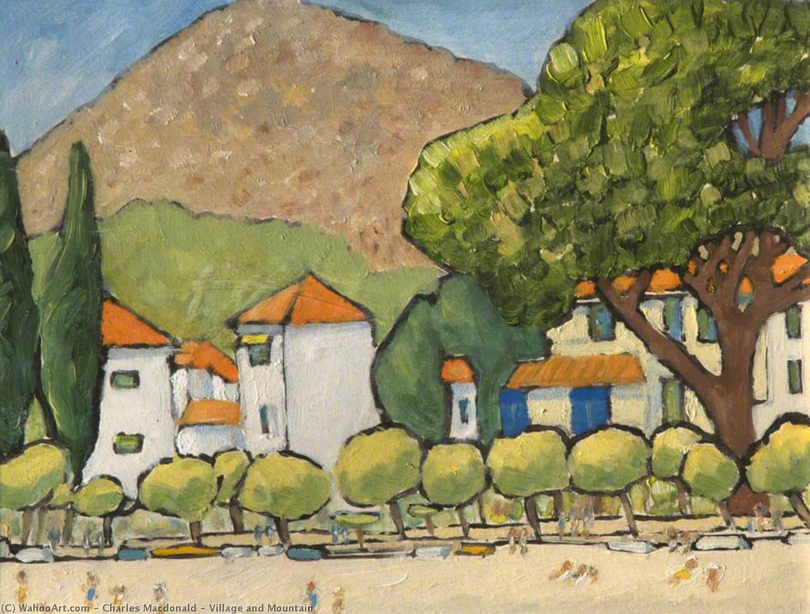 Village and Mountain by Charles Macdonald Charles Macdonald | ArtsDot.com