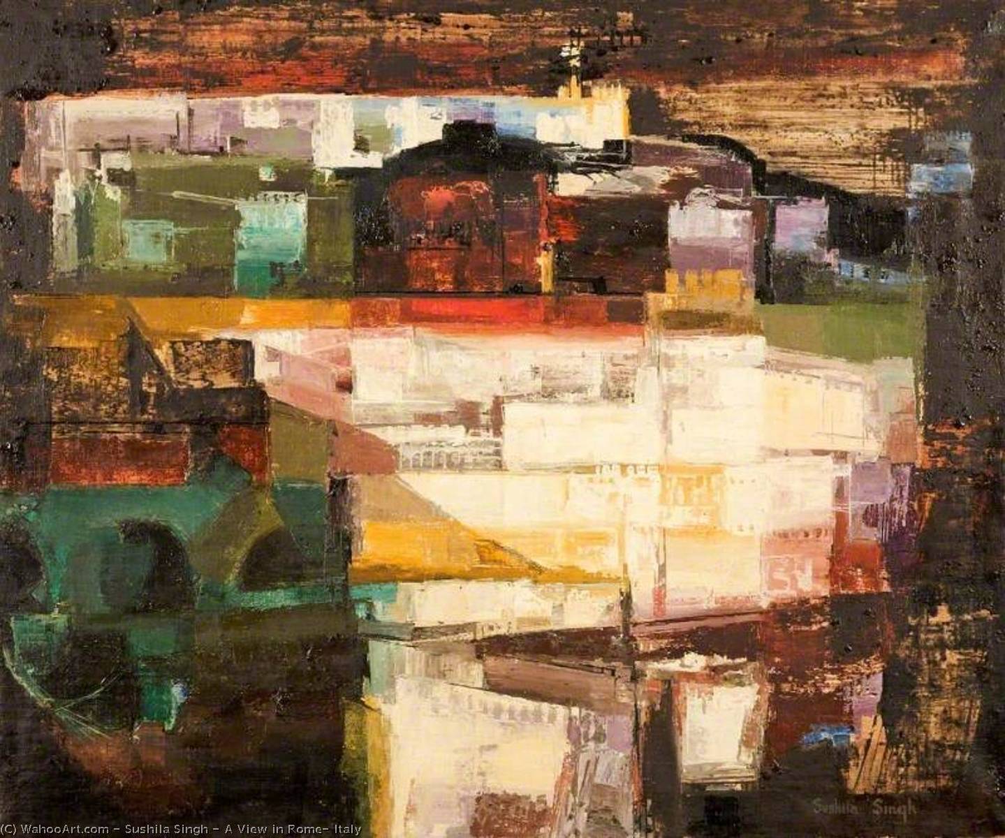 A View in Rome, Italy by Sushila Singh (1904-1999) Sushila Singh | ArtsDot.com