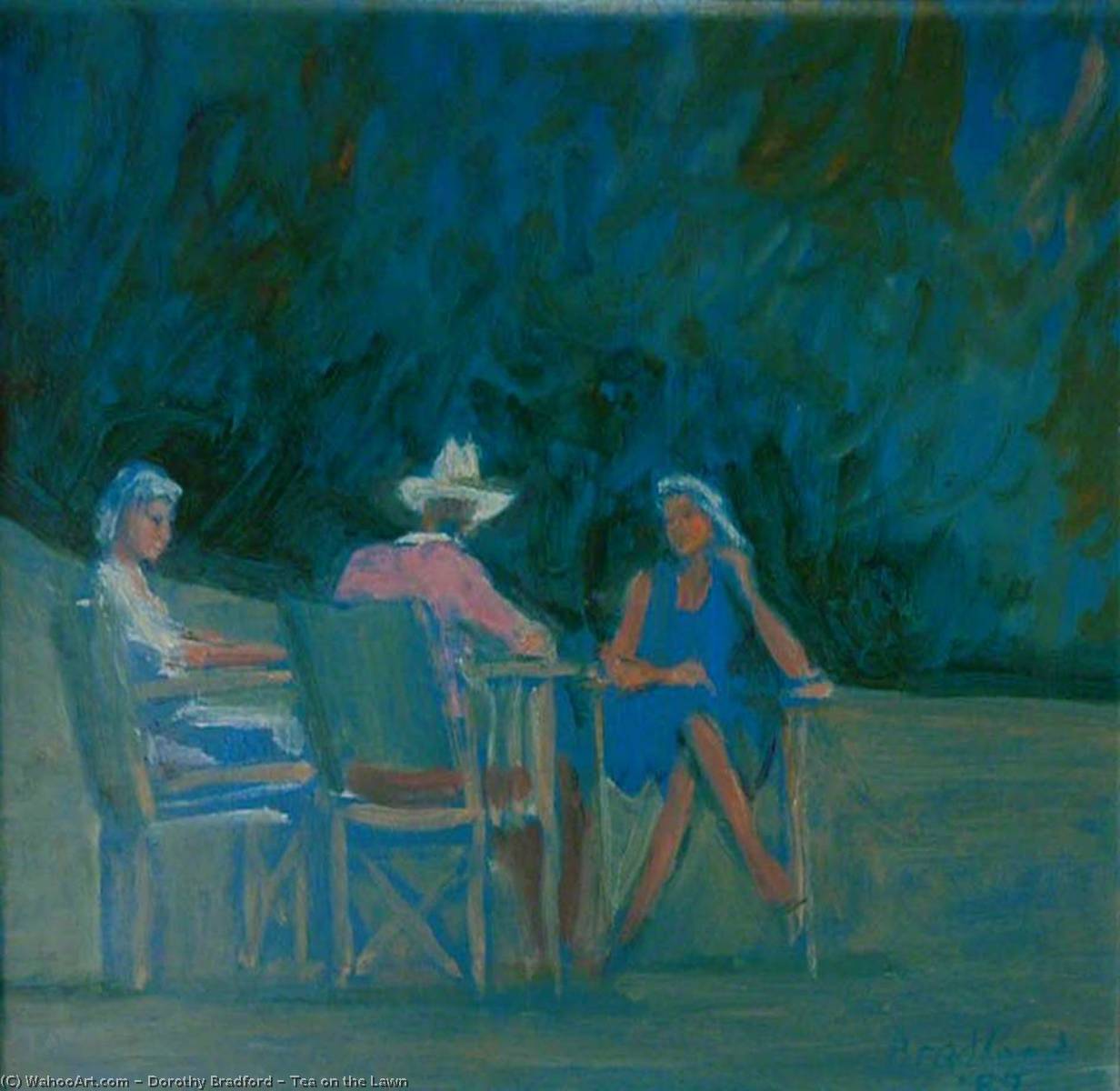 Tea on the Lawn by Dorothy Bradford (1918-2008) Dorothy Bradford | ArtsDot.com
