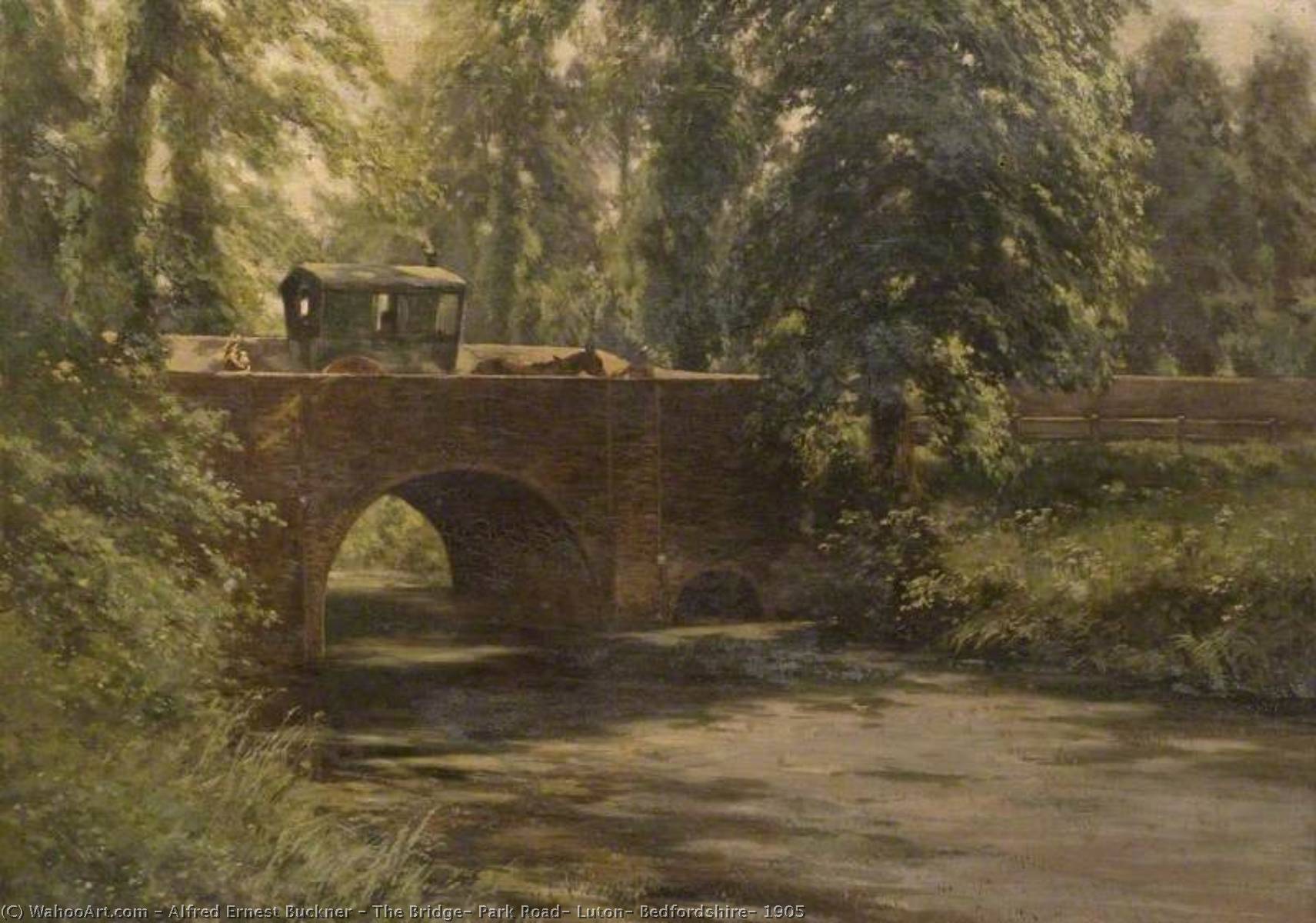 The Bridge, Park Road, Luton, Bedfordshire, 1905 by Alfred Ernest Buckner Alfred Ernest Buckner | ArtsDot.com