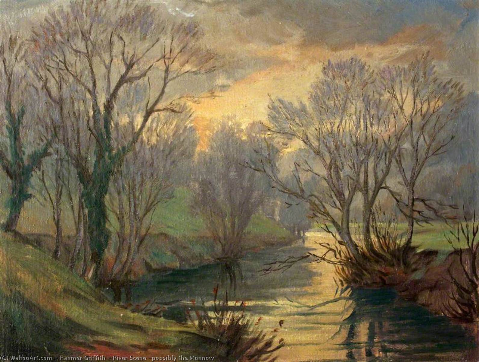 River Scene (possibly the Monnow) by Hanmer Griffith Hanmer Griffith | ArtsDot.com