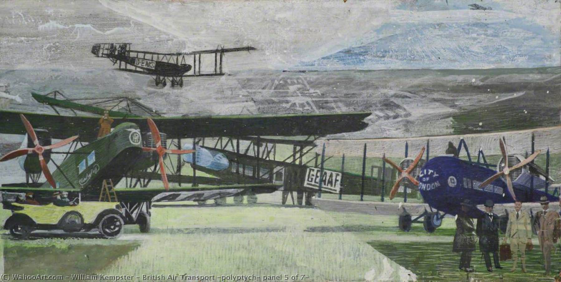 British Air Transport (polyptych, panel 5 of 7) by William Kempster (1914-1977) William Kempster | ArtsDot.com