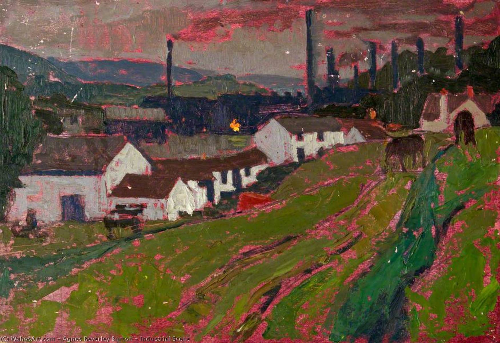 Industrial Scene by Agnes Beverley Burton (1892-1967) Agnes Beverley Burton | ArtsDot.com