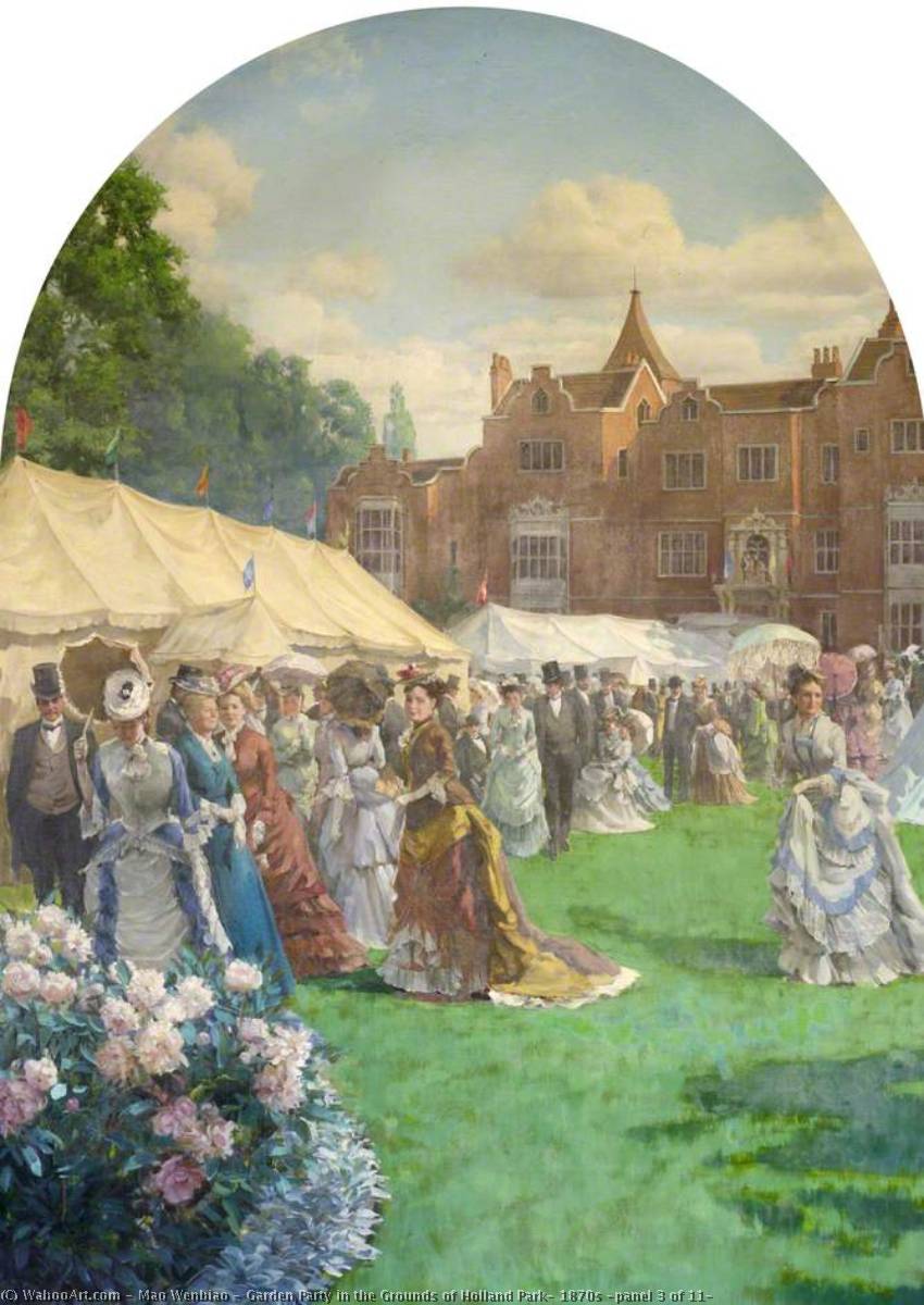 Garden Party in the Grounds of Holland Park, 1870s (panel 3 of 11), 1995 by Mao Wenbiao Mao Wenbiao | ArtsDot.com