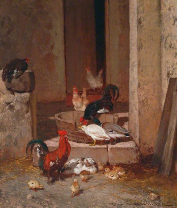 Order Artwork Replica A Poultry Yard by Philibert Léon Couturier (1823-1901) | ArtsDot.com