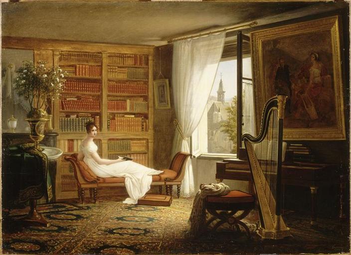 Buy Museum Art Reproductions La chambre de Madame Récamier à l`Abbaye aux Bois by Dejuinne François Louis (1786-1844) | ArtsDot.com