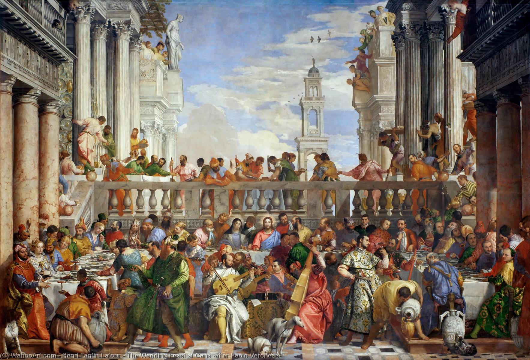 顺序 油畫 在卡纳举行的婚礼(保罗·维罗内塞之后), 1867 通过 Henri Fantin Latour (1836-1904, France) | ArtsDot.com