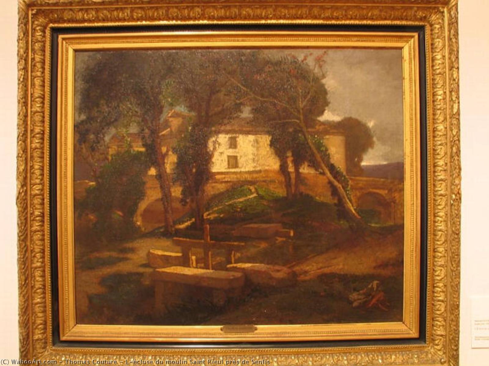 顺序 手工油畫 L`écluse du moulin Saint Rieul près de Senlis 通过 Thomas Couture (1815-1879, France) | ArtsDot.com