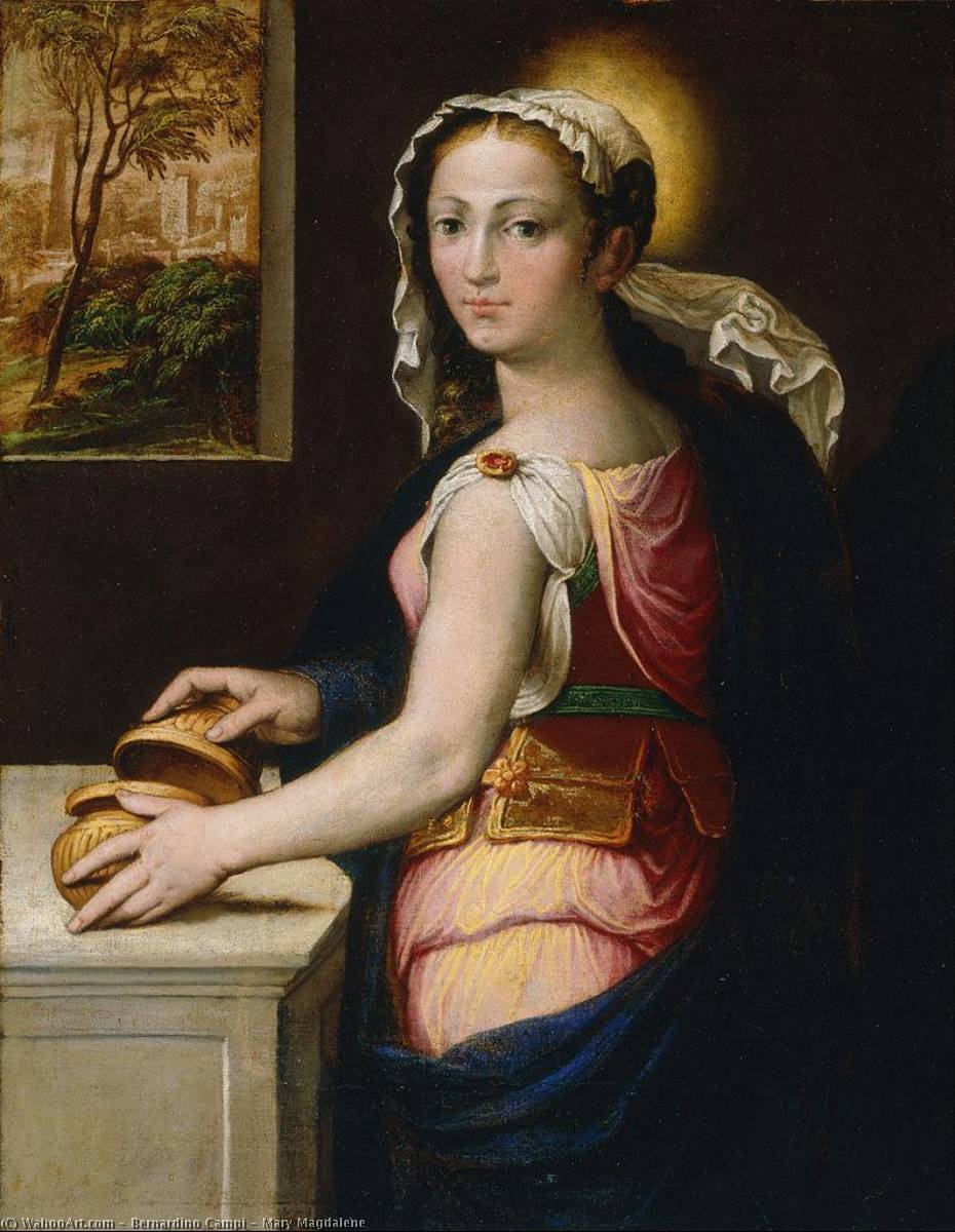 Order Oil Painting Replica Mary Magdalene, 1590 by Bernardino Campi (1522-1591) | ArtsDot.com