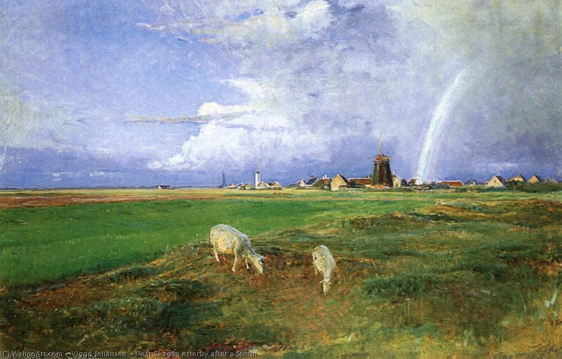 Order Paintings Reproductions Near Skagen østerby after a Storm, 1885 by Viggo Johansen (1851-1935, Denmark) | ArtsDot.com