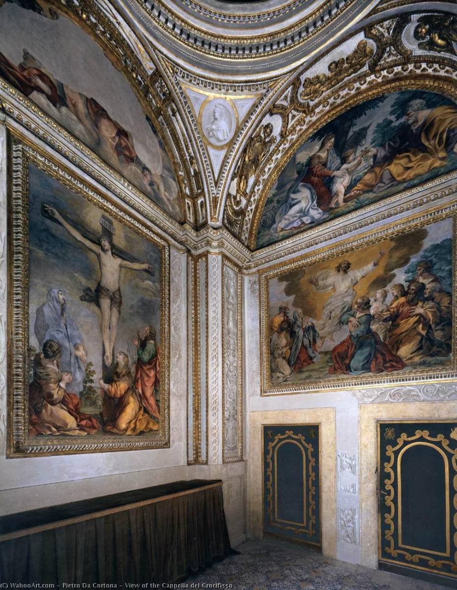 Order Oil Painting Replica View of the Cappella del Crocifisso, 1632 by Pietro Da Cortona (1596-1669, Italy) | ArtsDot.com