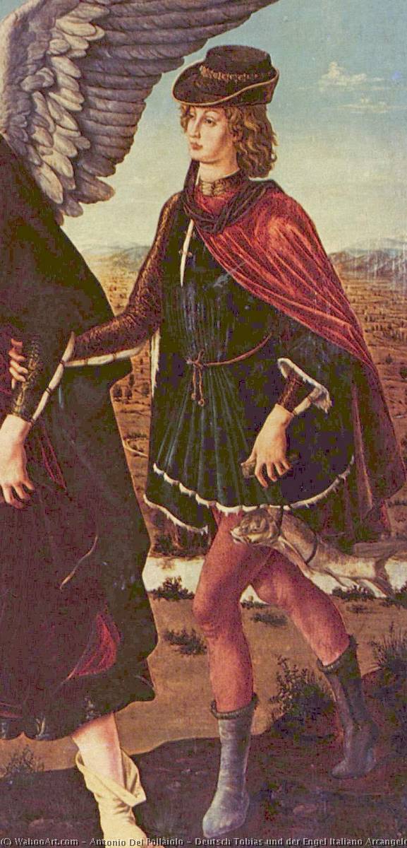Buy Museum Art Reproductions Deutsch Tobias und der Engel Italiano Arcangelo Raffaele e Tobiolo by Antonio Del Pollaiuolo (1429-1498, Italy) | ArtsDot.com