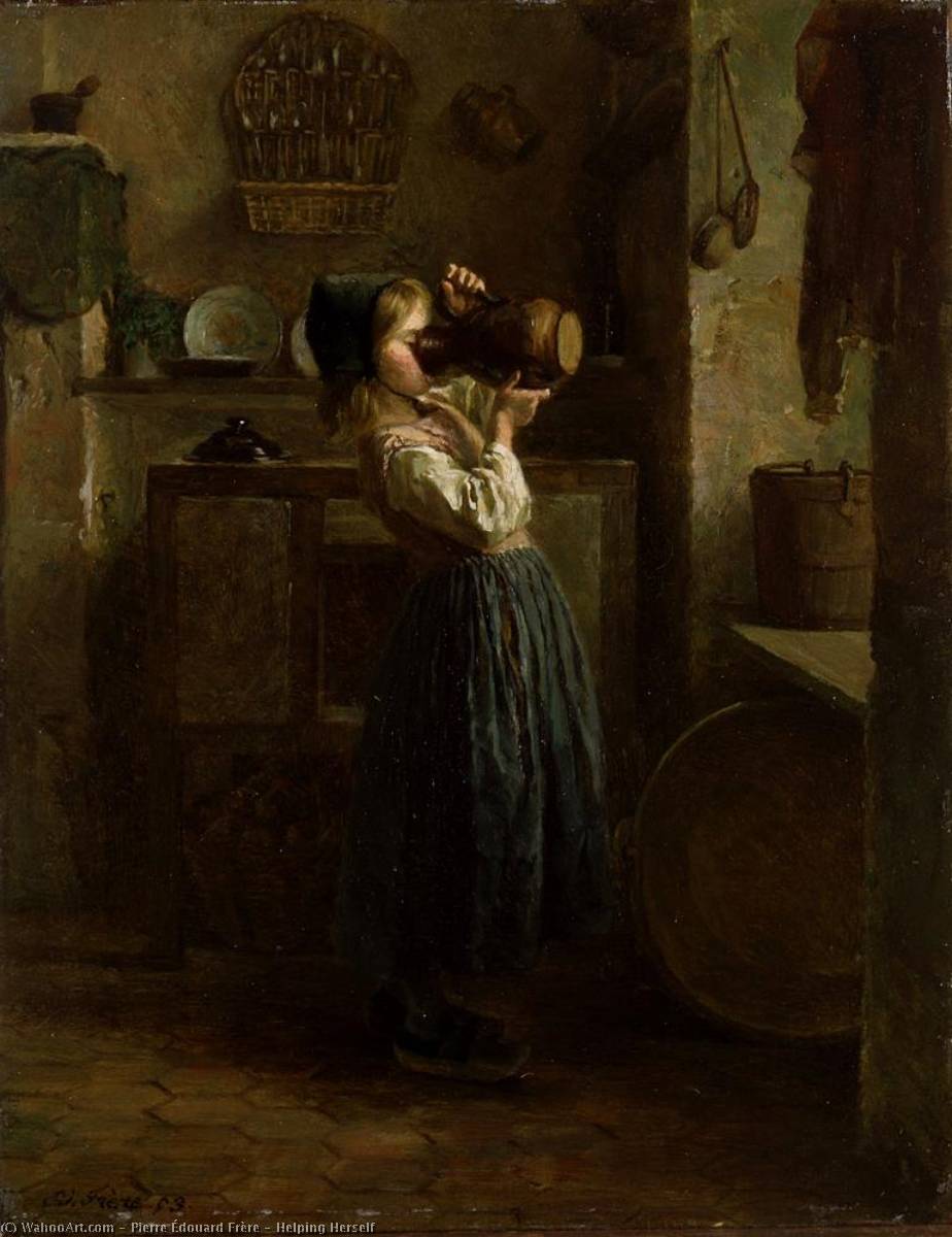 Order Artwork Replica Helping Herself, 1859 by Edouard Frère | ArtsDot.com