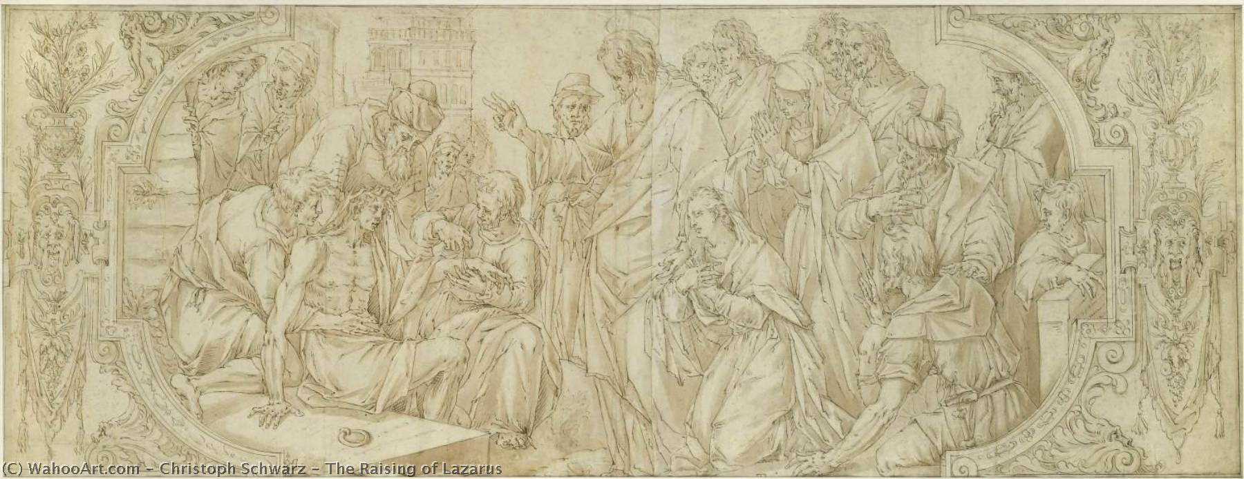 Buy Museum Art Reproductions The Raising of Lazarus, 1590 by Christoph Schwarz (1545-1592) | ArtsDot.com