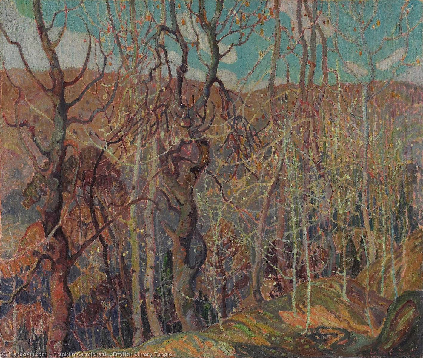 Order Oil Painting Replica English Silvery Tangle, 1921 by Franklin Carmichael (1890-1945, Canada) | ArtsDot.com