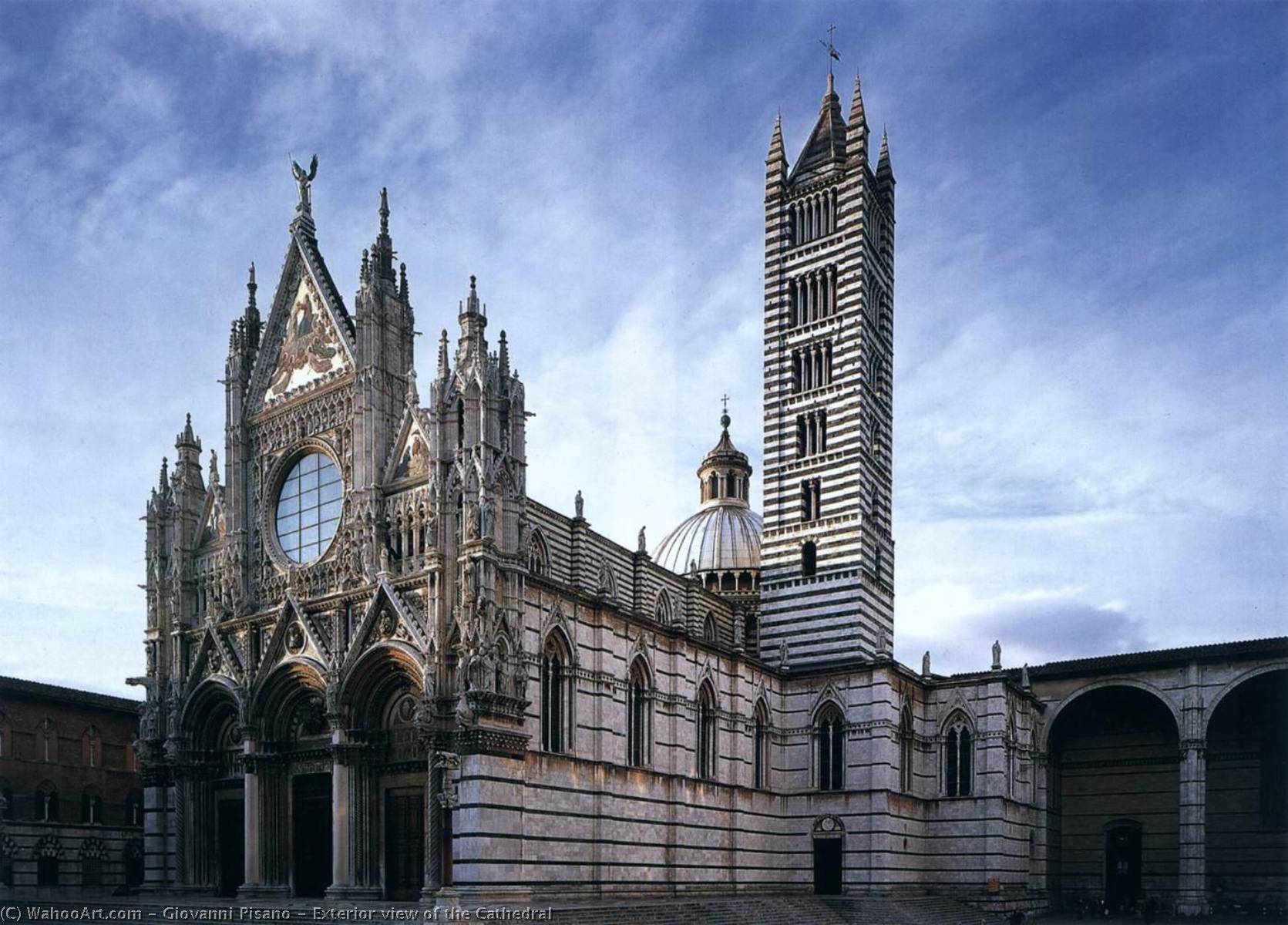 Buy Museum Art Reproductions Exterior view of the Cathedral, 1284 by Giovanni Pisano (1248-1318, Italy) | ArtsDot.com