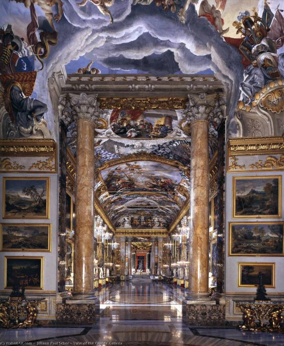 View of the Grande Galleria, 1665 by Johann Paul Schor Johann Paul Schor | ArtsDot.com