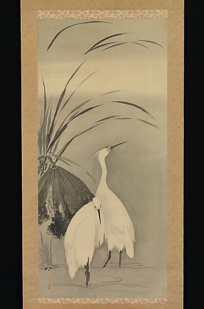 Order Artwork Replica Two Egrets and Lotus, 1828 by Sakai Hōitsu (1761-1829, Japan) | ArtsDot.com