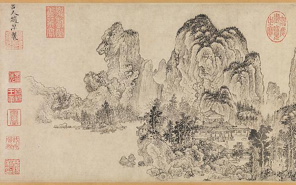 元 趙原 (元) 倣燕文貴范寬山水圖 卷 Landscape in the Style of Yan Wengui and Fan Kuan by Zhao Yuan Zhao Yuan | ArtsDot.com