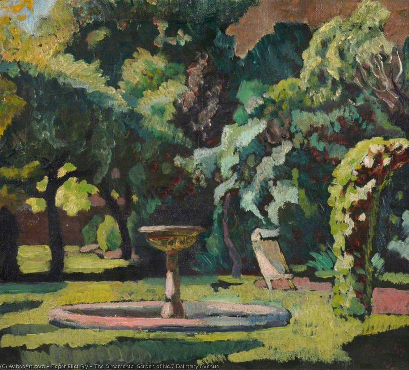Buy Museum Art Reproductions The Ornamental Garden of No.7 Dalmeny Avenue, 1926 by Roger Eliot Fry (1866-1934) | ArtsDot.com