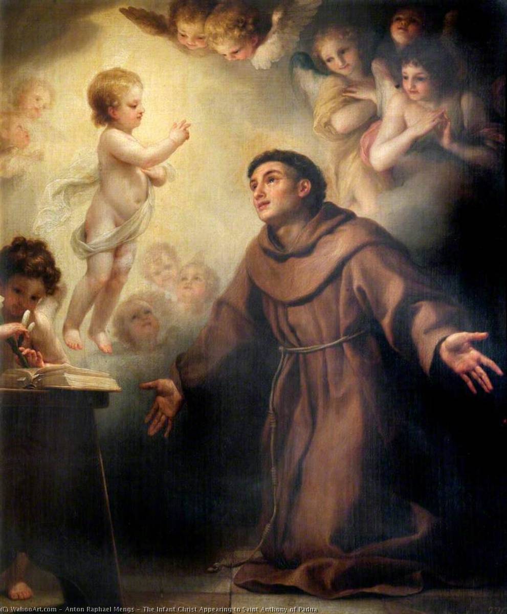 Order Paintings Reproductions The Infant Christ Appearing to Saint Anthony of Padua, 1765 by Anton Raphael Mengs (1728-1779, Czech Republic) | ArtsDot.com