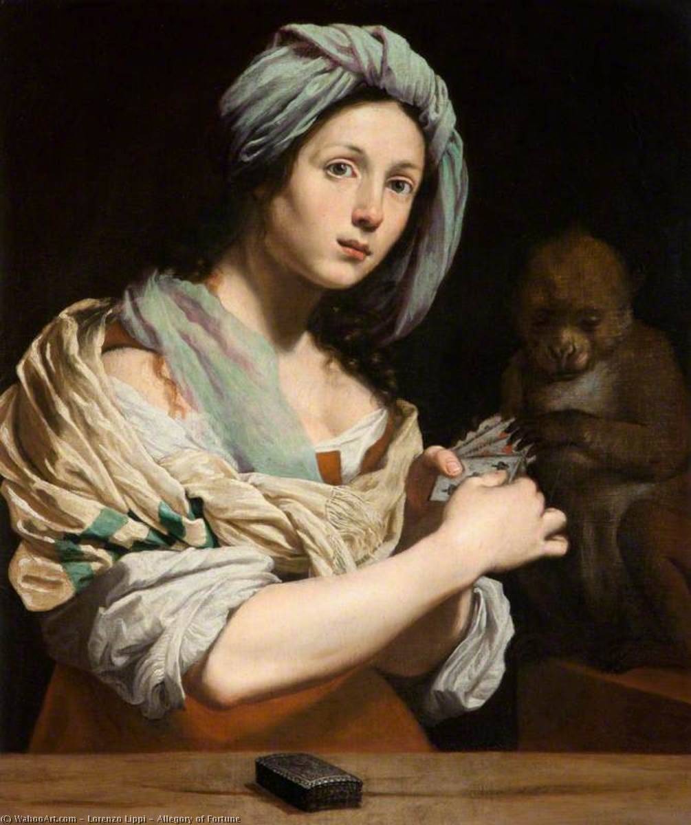 顺序 手工油畫 《财富》。 通过 Lorenzo Lippi (1606-1664, Italy) | ArtsDot.com