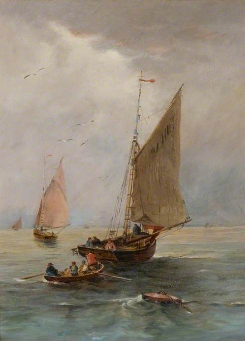 Order Oil Painting Replica Ship `Mary` by Thomas Harrison Hair (1810-1875) | ArtsDot.com