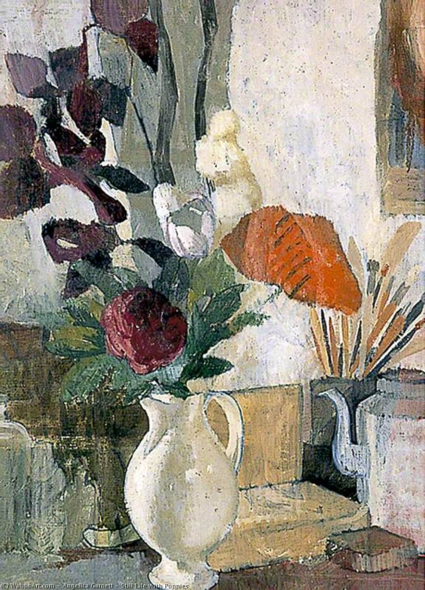 Still Life with Poppies, 1945 by Angelica Garnett (1918-2012, United States) Angelica Garnett | ArtsDot.com