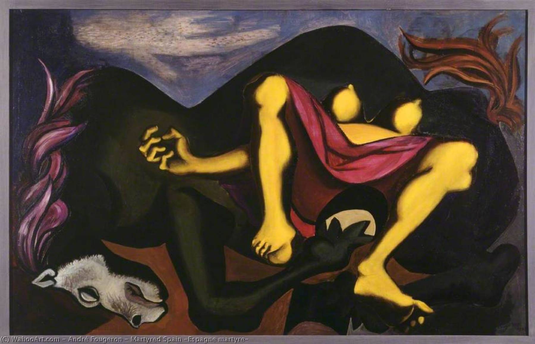 Order Oil Painting Replica Martyred Spain (Espagne martyre), 1937 by André Fougeron (Inspired By) (1913-1998) | ArtsDot.com
