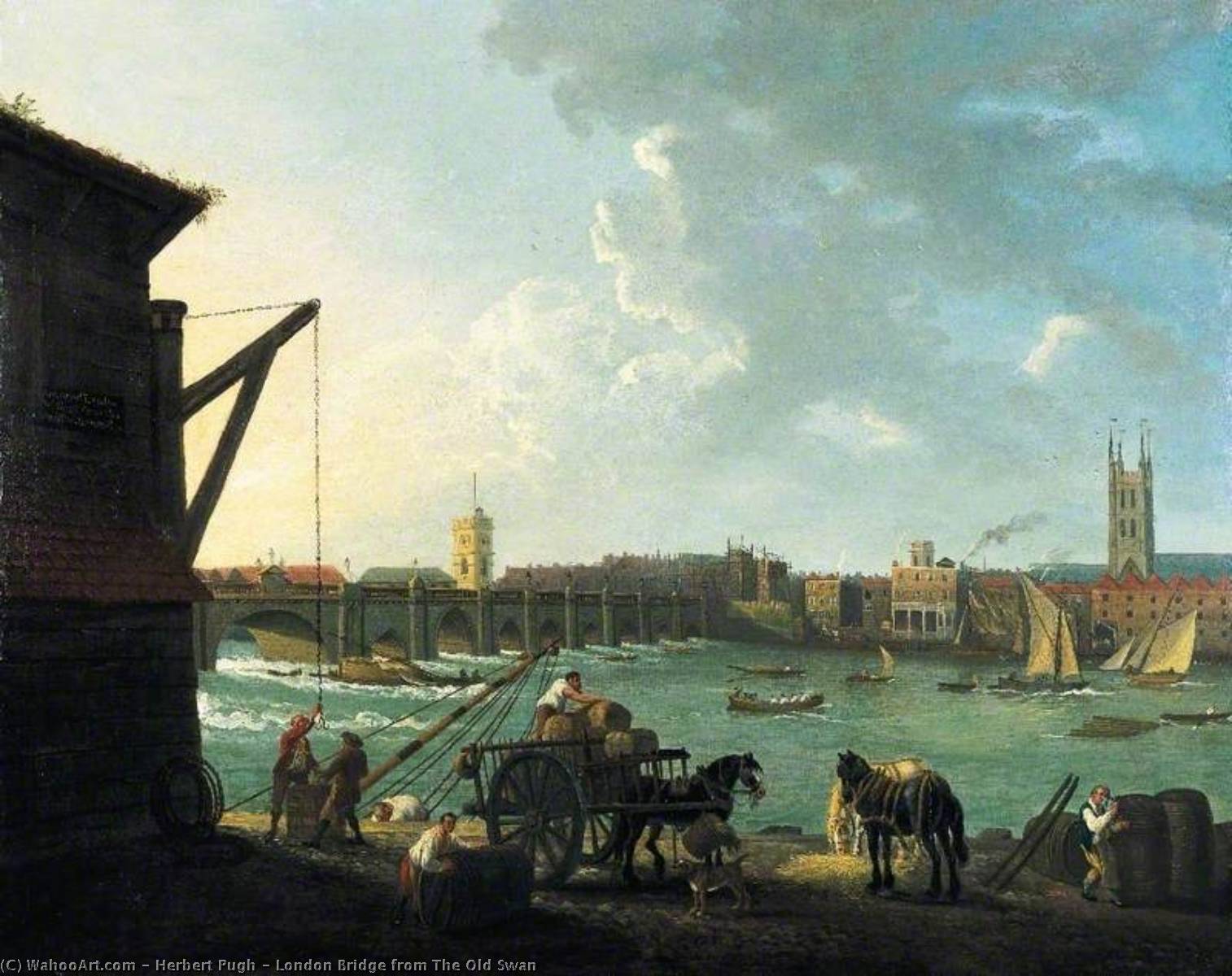 顺序 藝術再現 伦敦桥,老星 通过 Herbert Pugh (1758-1788) | ArtsDot.com