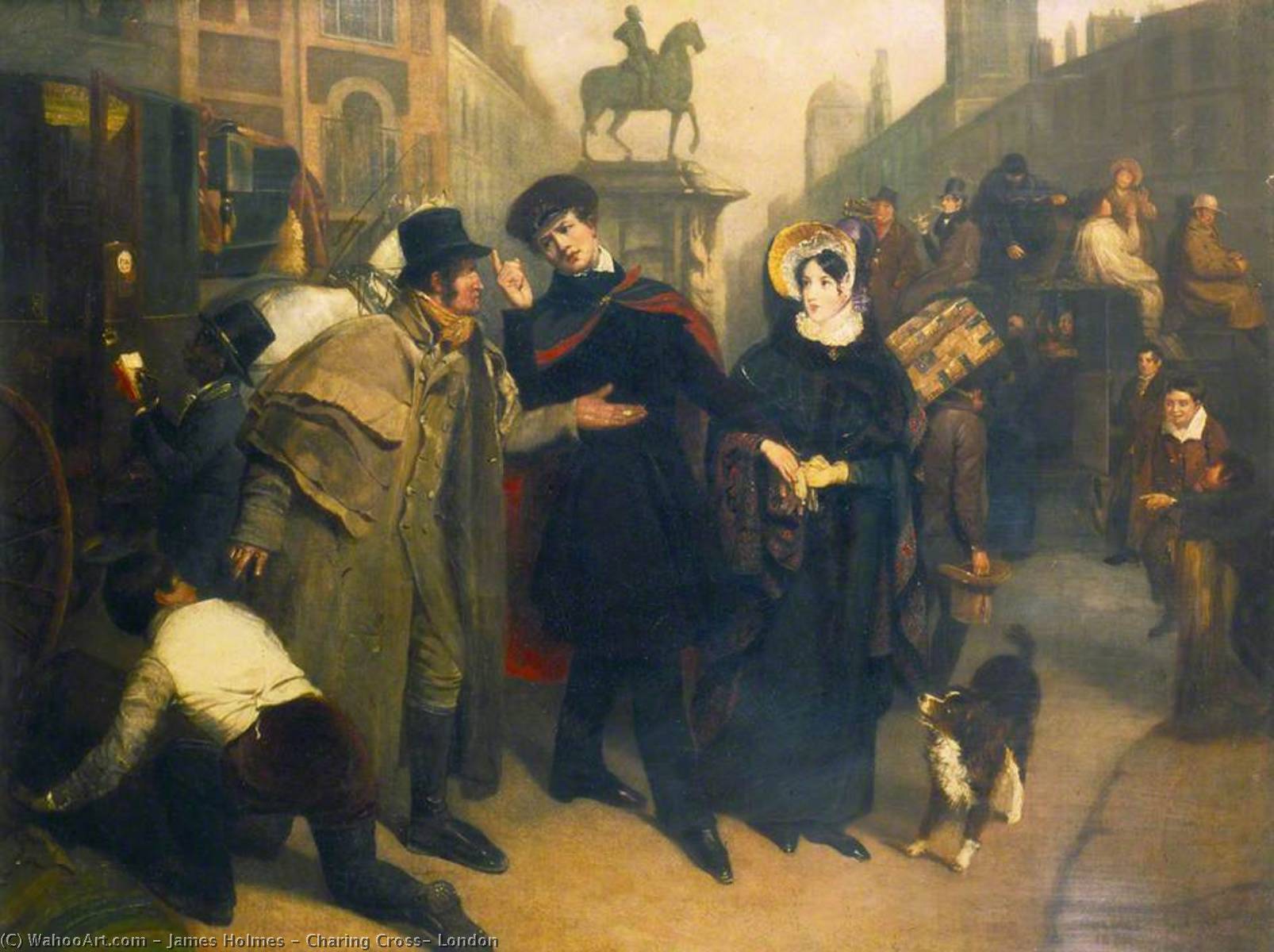 Order Oil Painting Replica Charing Cross, London, 1832 by James Holmes (1777-1860) | ArtsDot.com