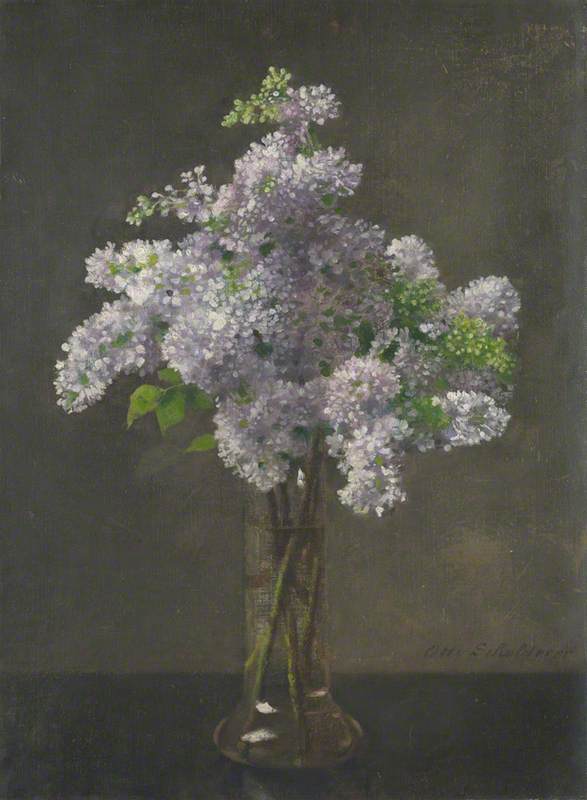 Order Oil Painting Replica Lilac, 1902 by Otto Scholderer (1834-1902) | ArtsDot.com