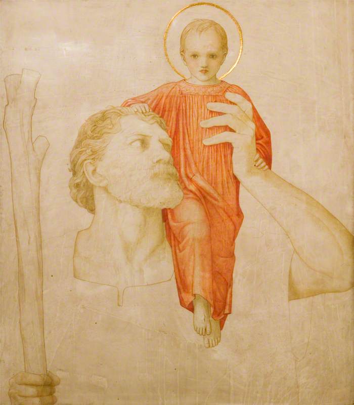 Buy Museum Art Reproductions Saint Christopher and the Christ Child, 1906 by John Dickson Batten (1860-1932) | ArtsDot.com