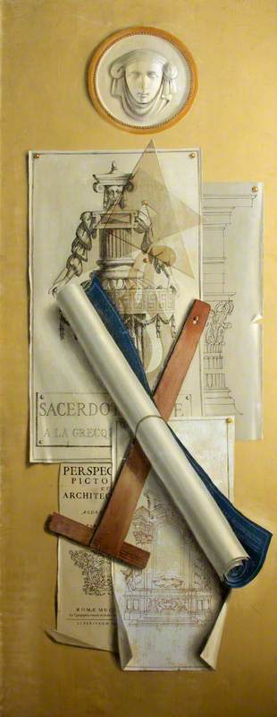 Order Oil Painting Replica Trompe l`oeil (Architecture), 1960 by Martin Battersby (Inspired By) (1914-1982) | ArtsDot.com