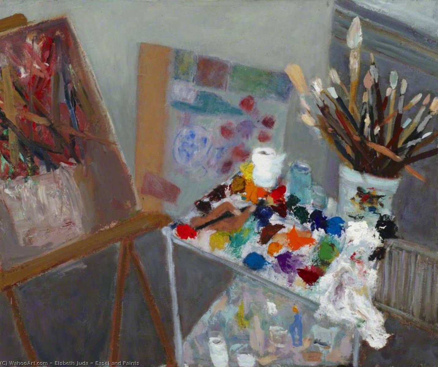 Easel and Paints by Elsbeth Juda (1911-2014) Elsbeth Juda | ArtsDot.com
